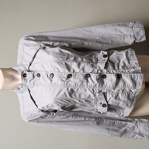Maurices women's khaki button up cotton jacket size medium